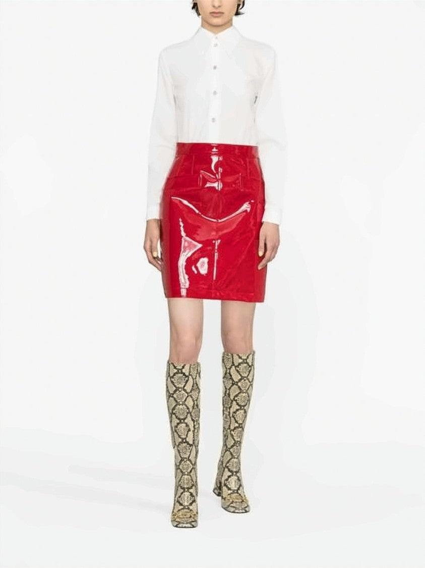 Gucci Pointed Collar White Cotton Shirt With Button-Down Front