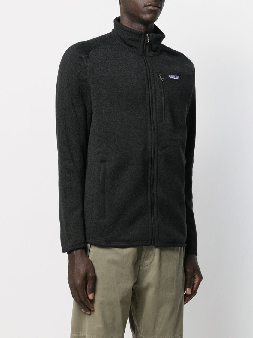 Patagonia Textured Knit Black Zip-Through Sweater
