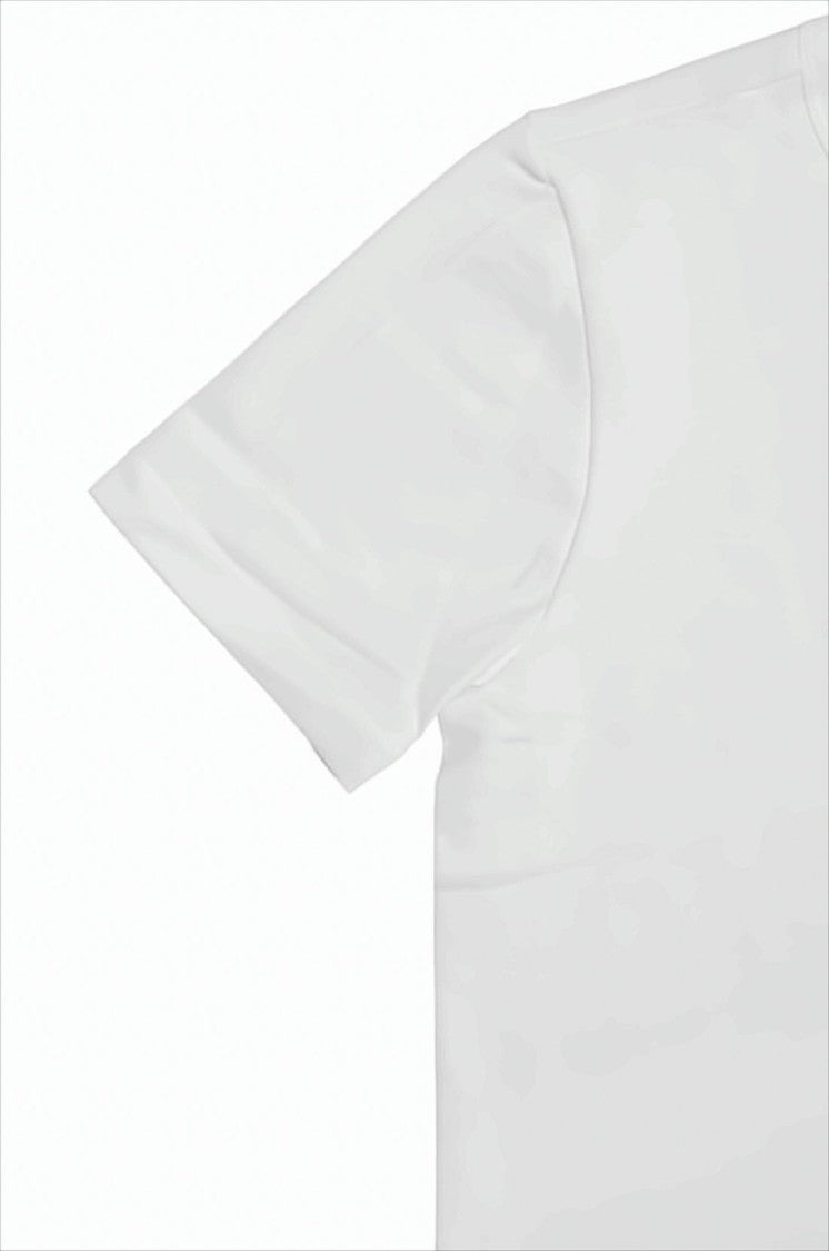 Merz B. Schwanen Minimalist White Short-Sleeve T-Shirt With Crew Neckline