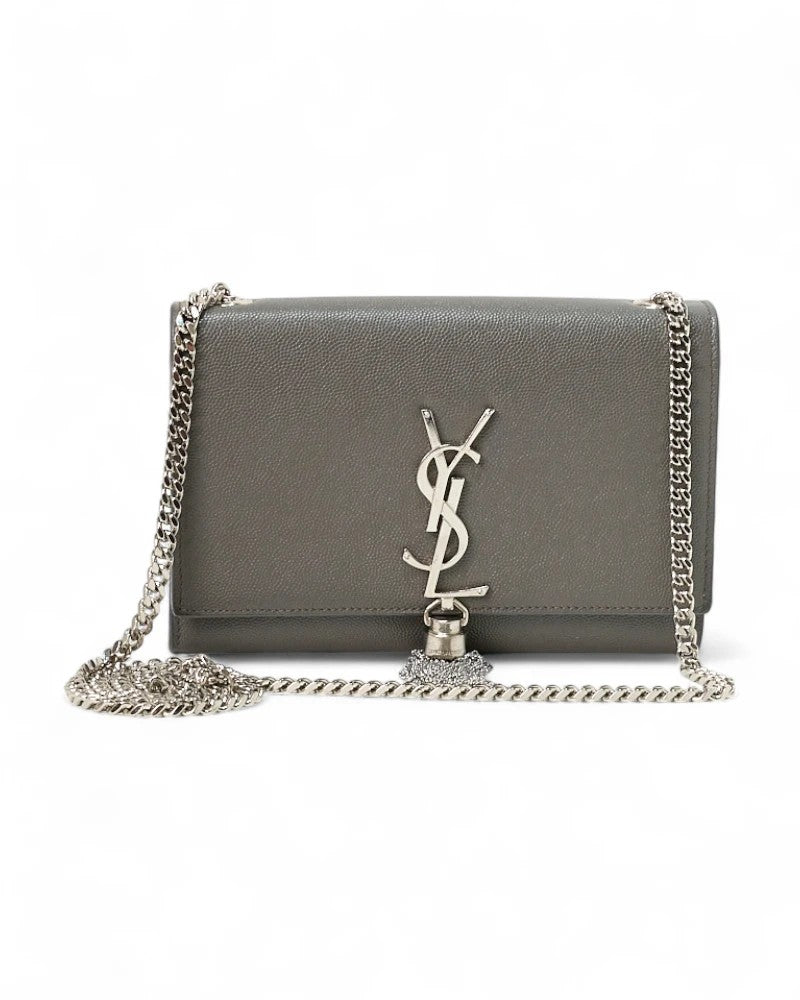 Saint Laurent Kate Nappina Small Grained Grey