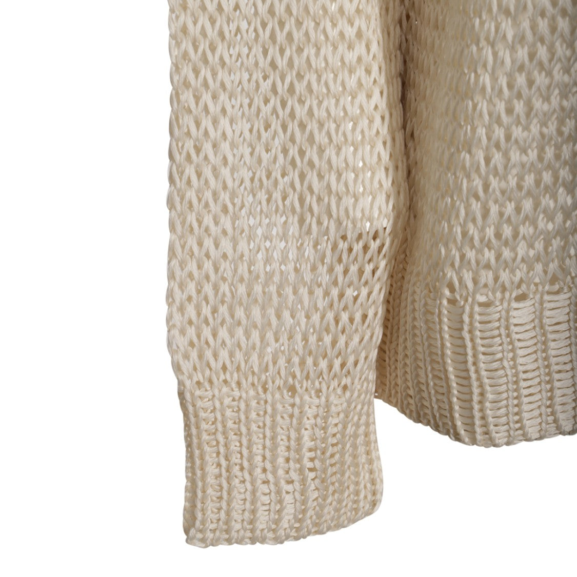 Jil Sander Beige Silk Knitwear With Long Sleeves And Round Neckline