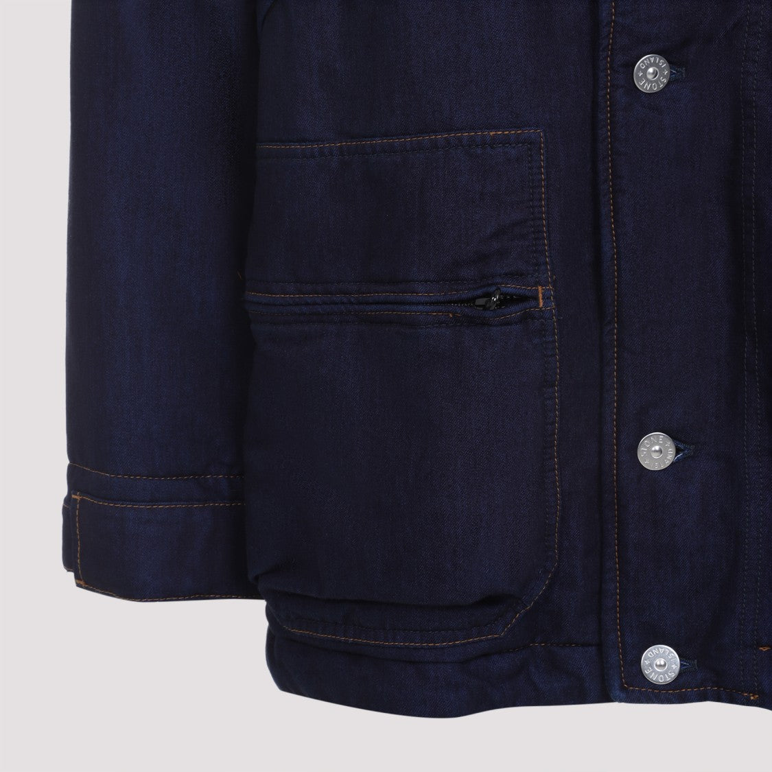 Stone Island Blue Rinse Cotton Outerwear