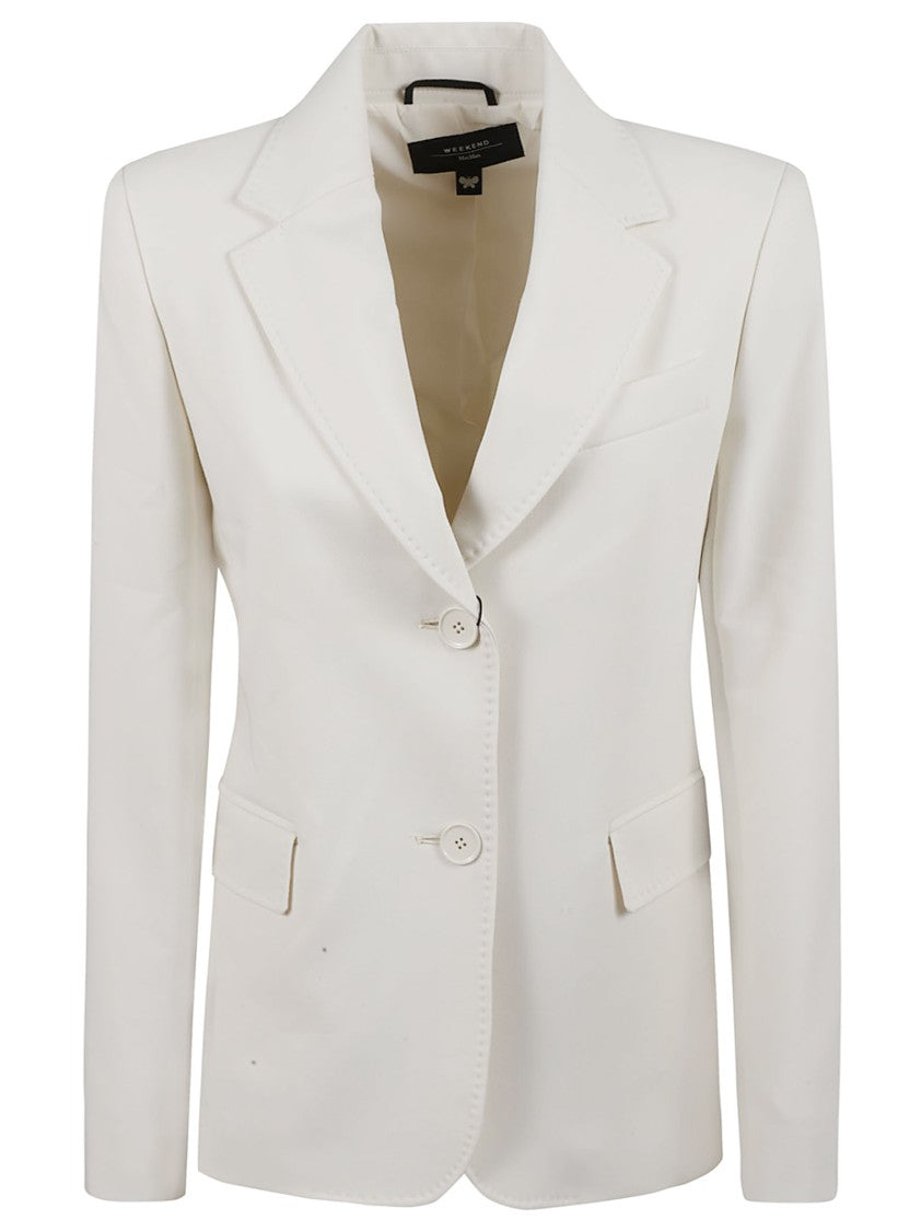 Max Mara Tailored Beige Blazer With Classic Lapel