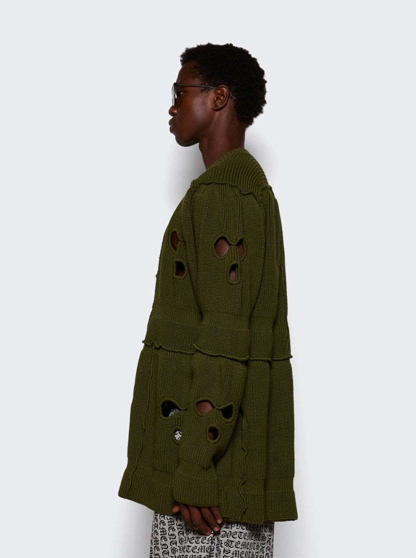 Vetements Balaclava Sweater Khaki