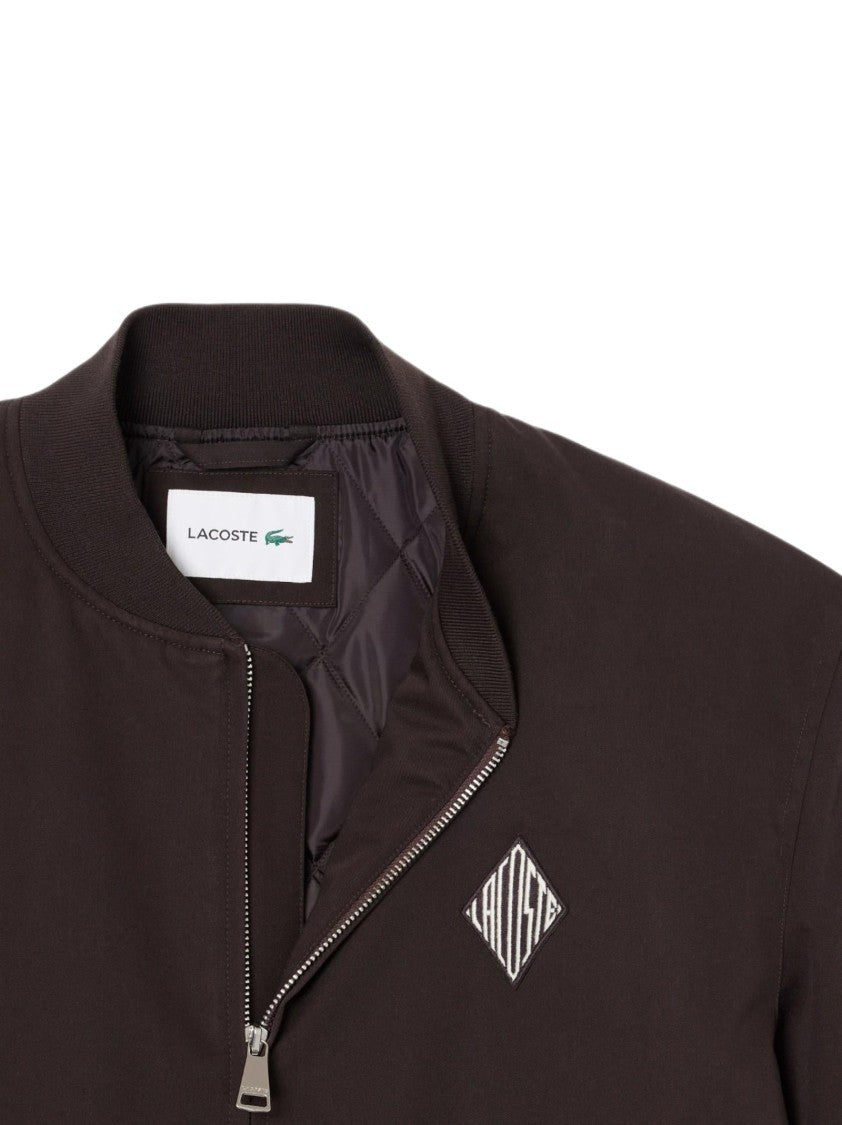 Lacoste Refined Waterproof Bomber Jacket With Technical Details