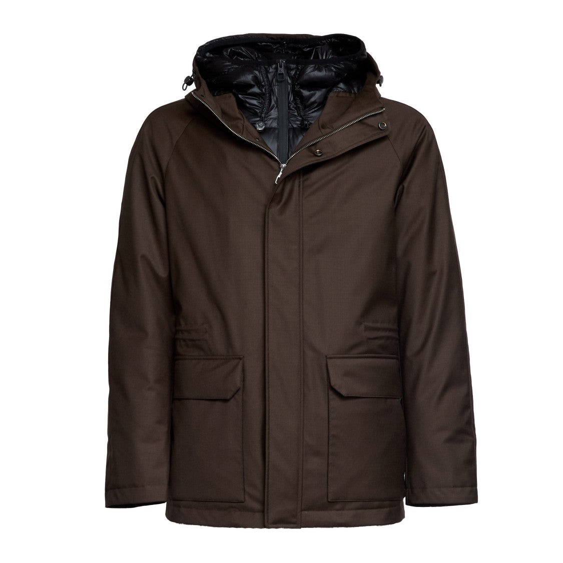 Montecore Dark Brown Down-Padded Concealed Zip Jacket