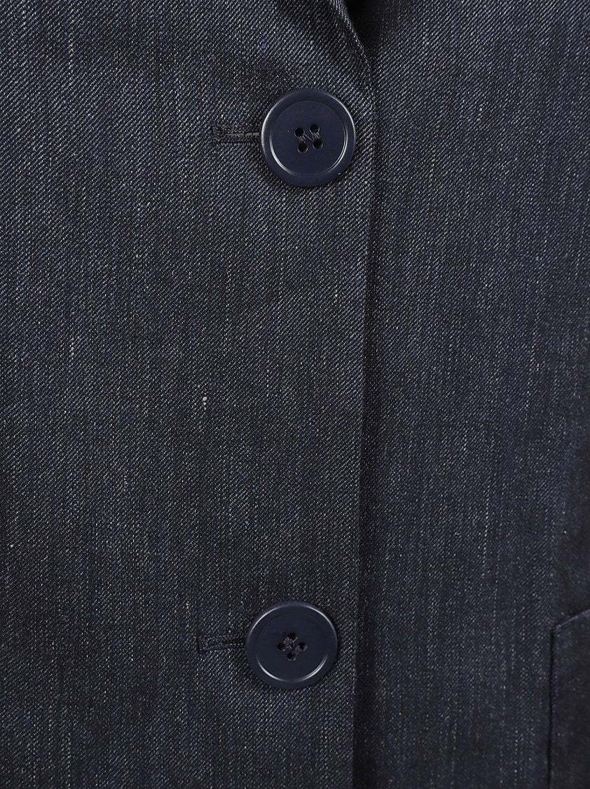 Max Mara Tailored Grey Jacket With Notch Lapel