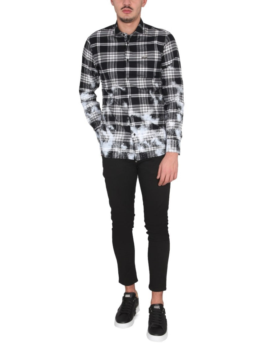 Philipp Plein Tartan Pattern Shirt