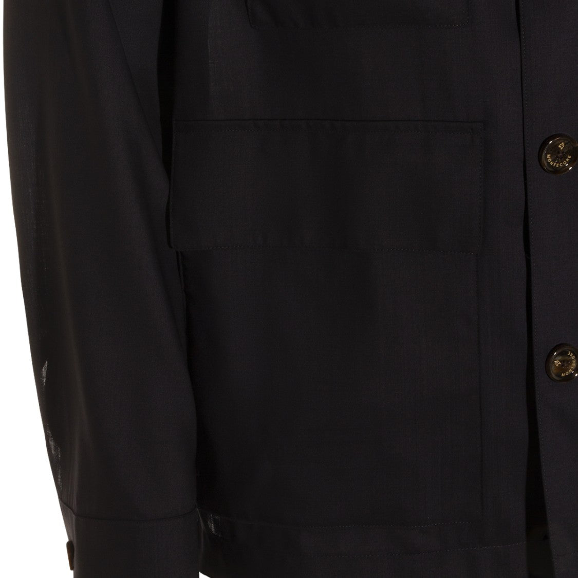 Montecore Black Jacket With Classic Collar