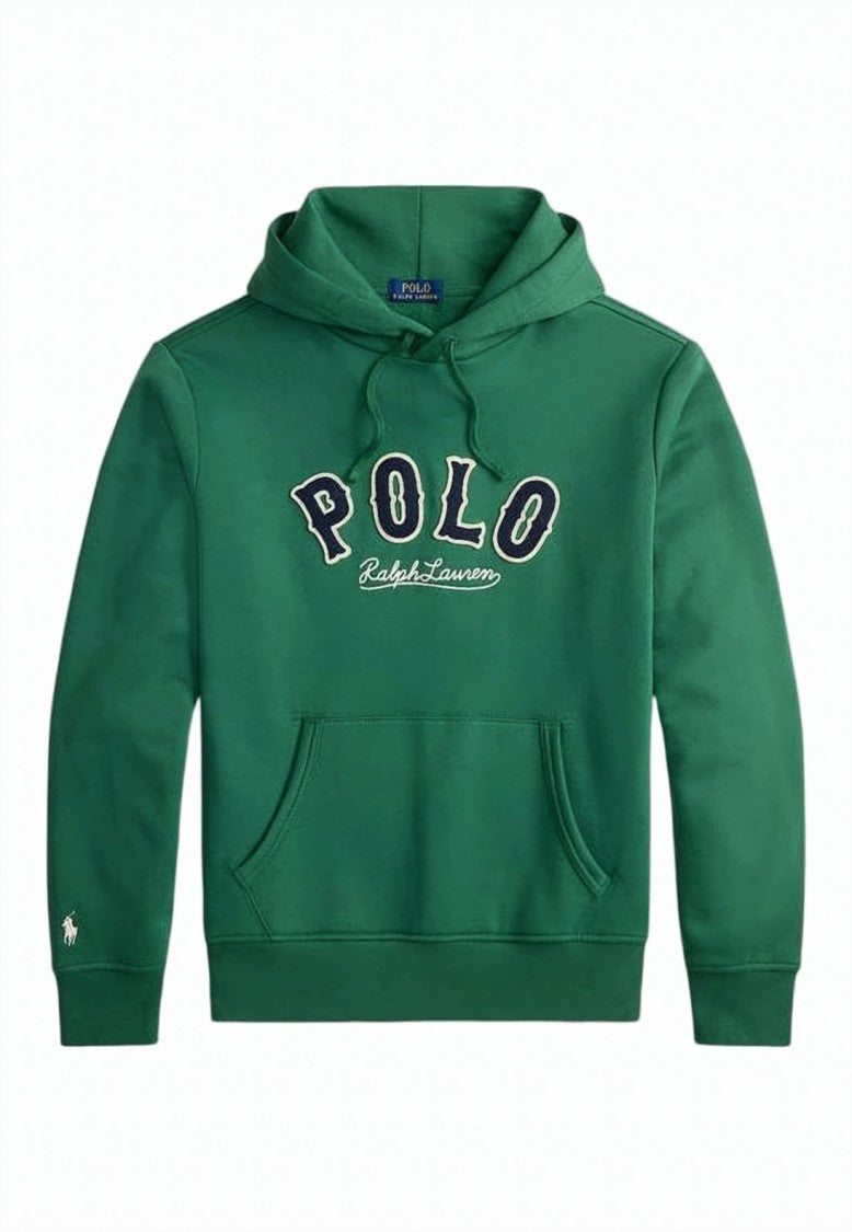 Polo Ralph Lauren Solid Green Hoodie With Front Kangaroo Pocket