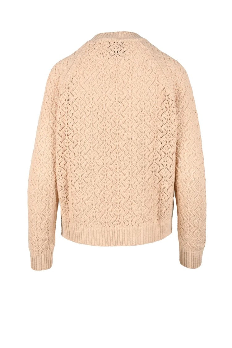 N.O.W. Andrea Rosati Intricately Knitted Brown Sweater