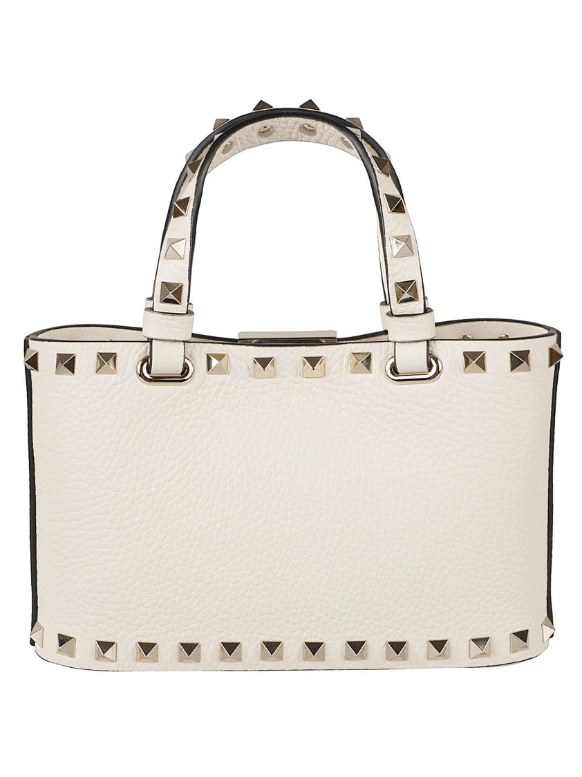 Valentino Garavani Structured Rectangular Handbag With Pyramid Studs