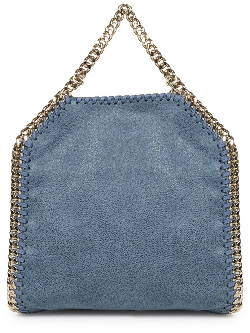 Stella Mccartney Medium Blue Handbag With Gold-Tone Chain Trim