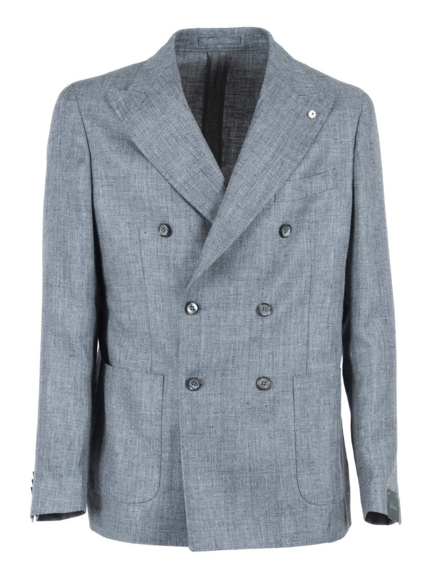 Brando-Lubiam Double Breasted Drop S Linen Blazer