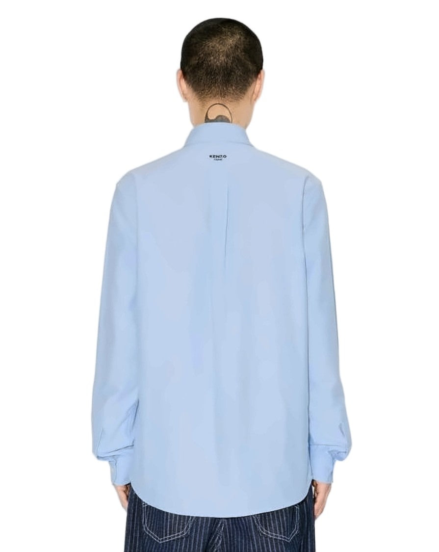 Kenzo Light Blue Long-Sleeve Button-Down Shirt