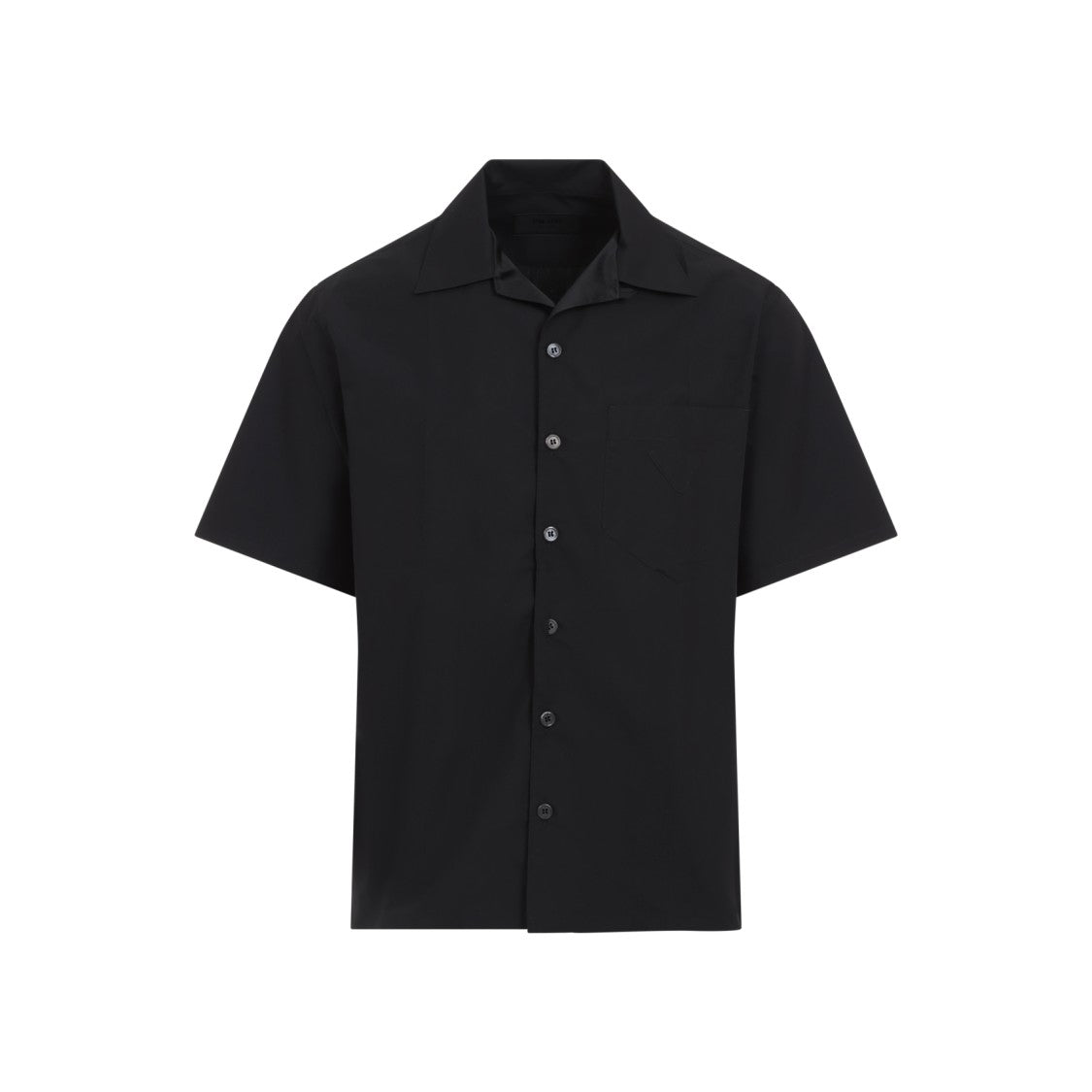 Prada Black Short-Sleeved Shirt With Classic Collar