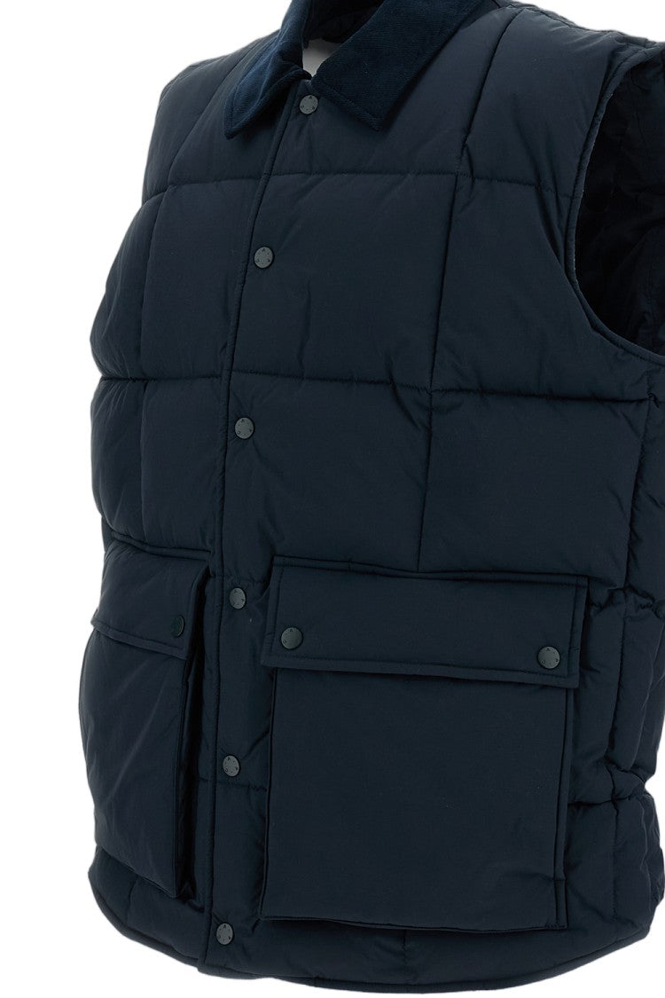 A.P.C. Blue Jimmy Padded Quilted Vest