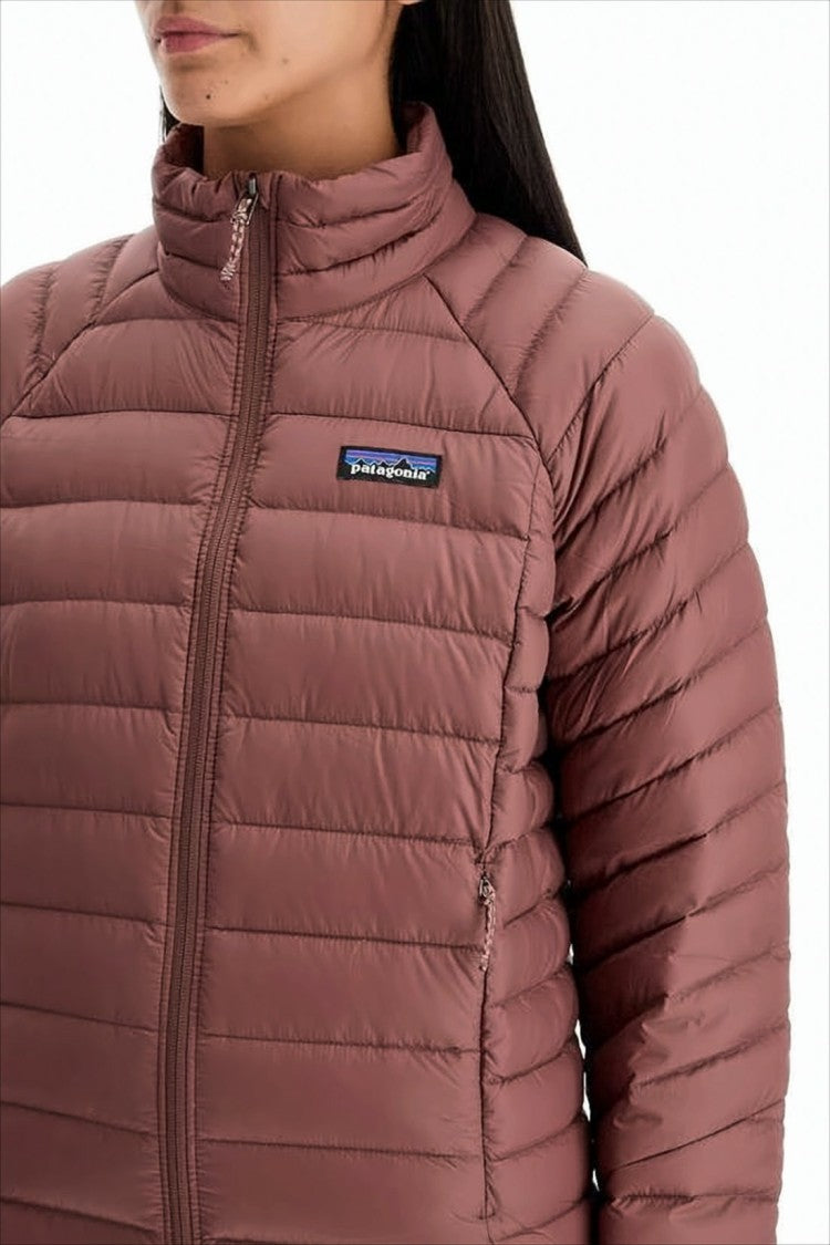 Patagonia Quilted Padded Jacket With High Collar And Zippered Pockets