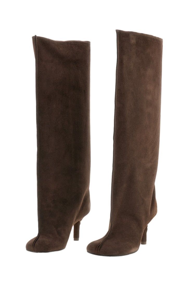 Mm6 By Maison Margiela Brown Anatomic Suede Boots