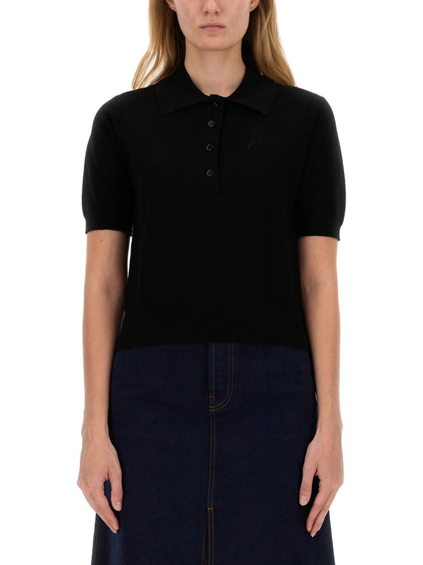 Burberry Black Regular Fit Stretch Cotton Polo Shirt