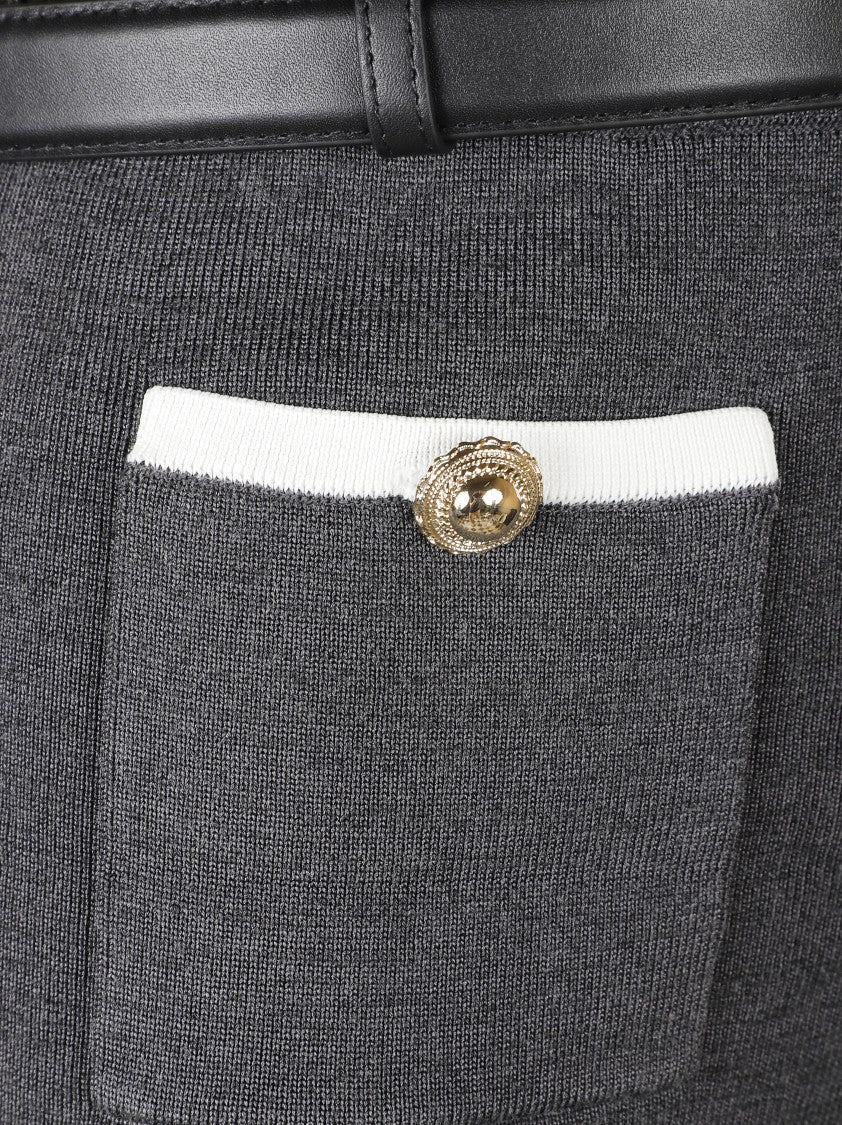 Self-Portrait High-Waisted Tailored Shorts With Contrasting Pockets