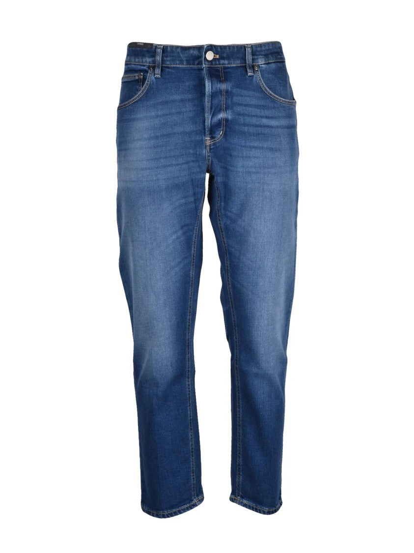 Pt Torino Blue Cotton Elastane Men Stretch Jeans