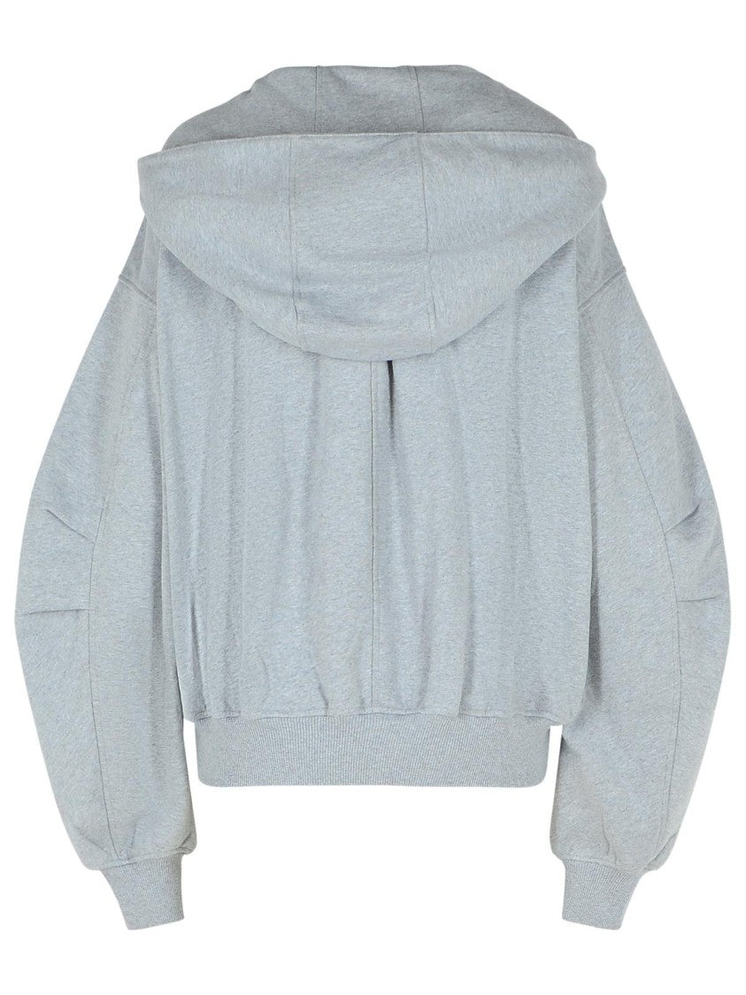 The Attico Gray Cotton Sweatshirt