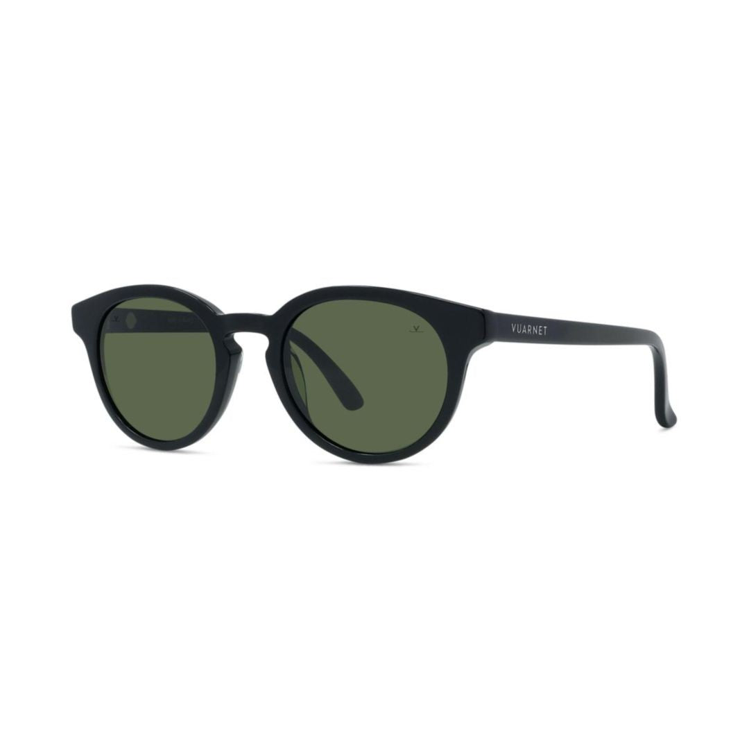Vuarnet Vu40040i Classic Round Frame Sunglasses With Matte Black Finish