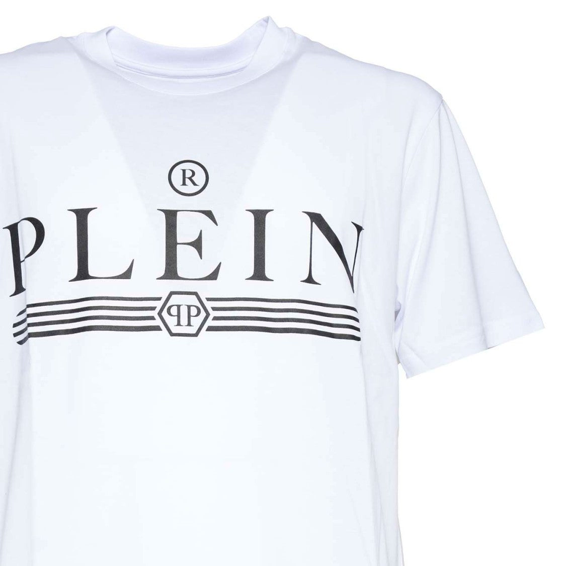 Philipp Plein White Cotton T-Shirt With Logo Print
