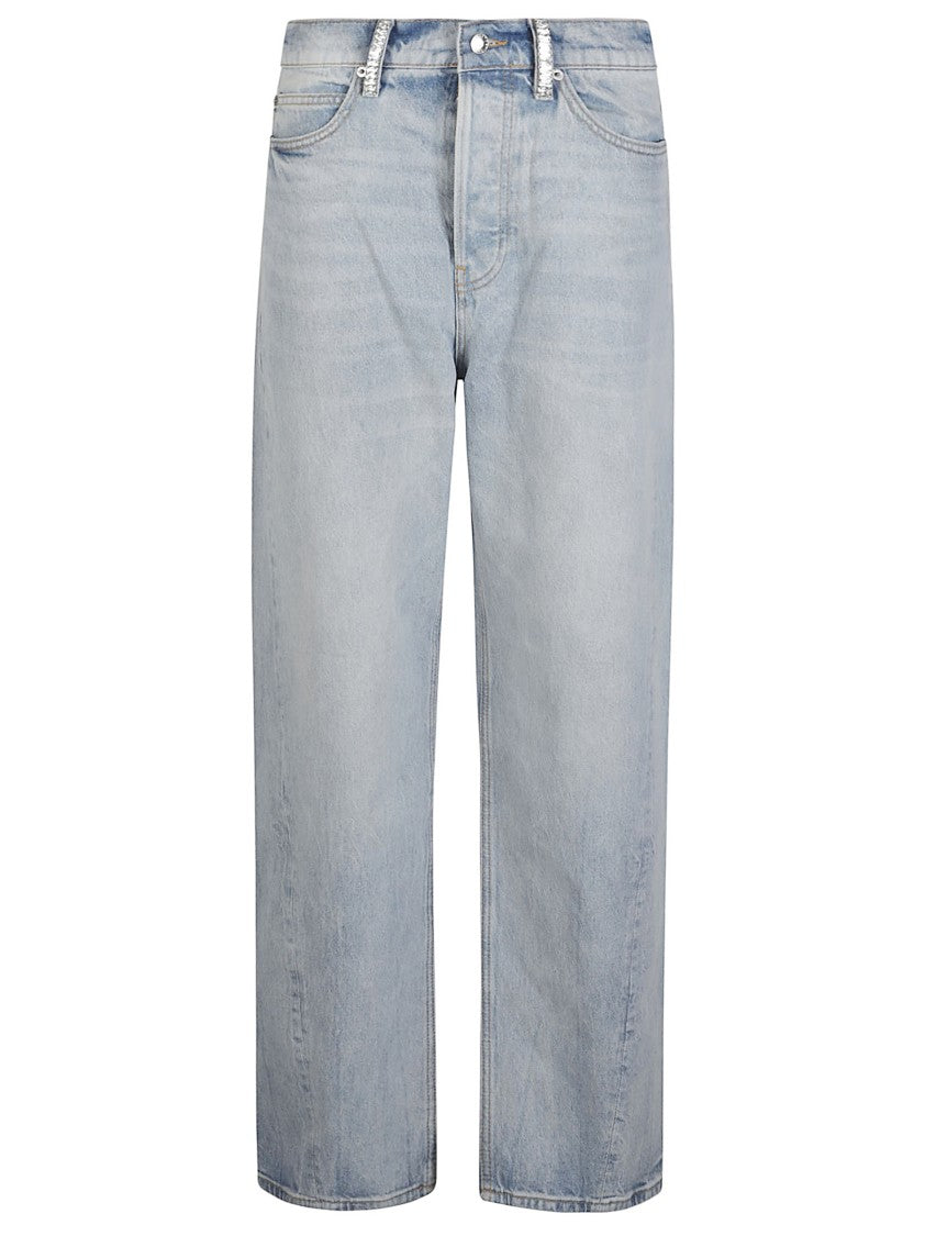 Alexander Wang Float Mid Rise Relaxed Cotton Jeans