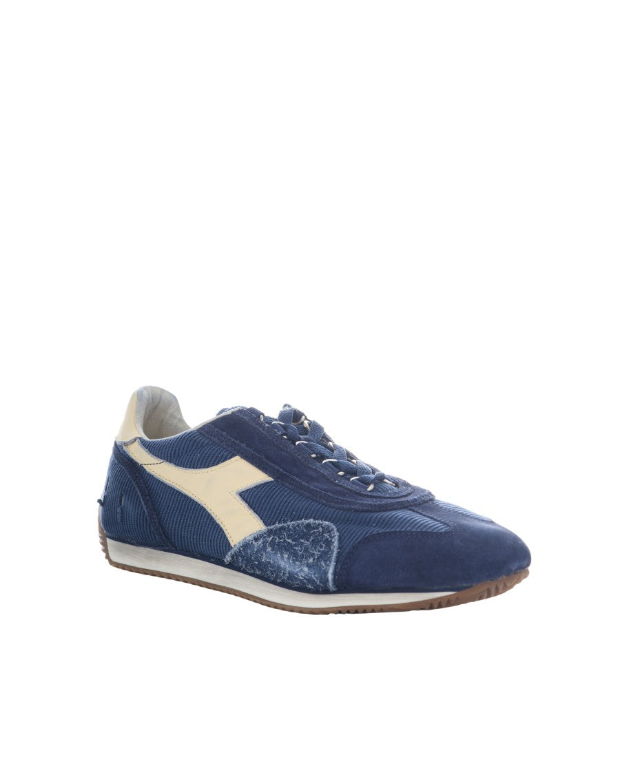 Diadora Caspian Sea Blue Equipe Corduroy Low-Top Sneakers