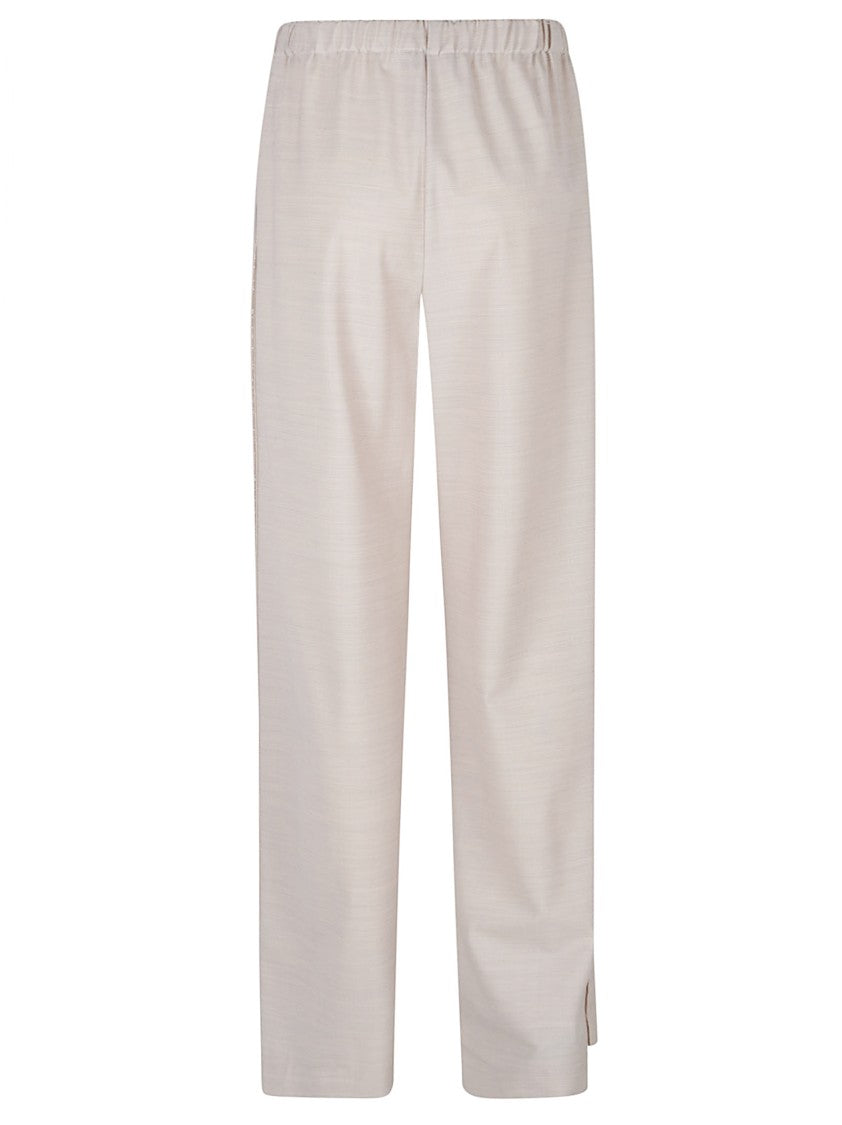 Fabiana Filippi Wool Wool-Blend Elasticated Straight-Leg Pants