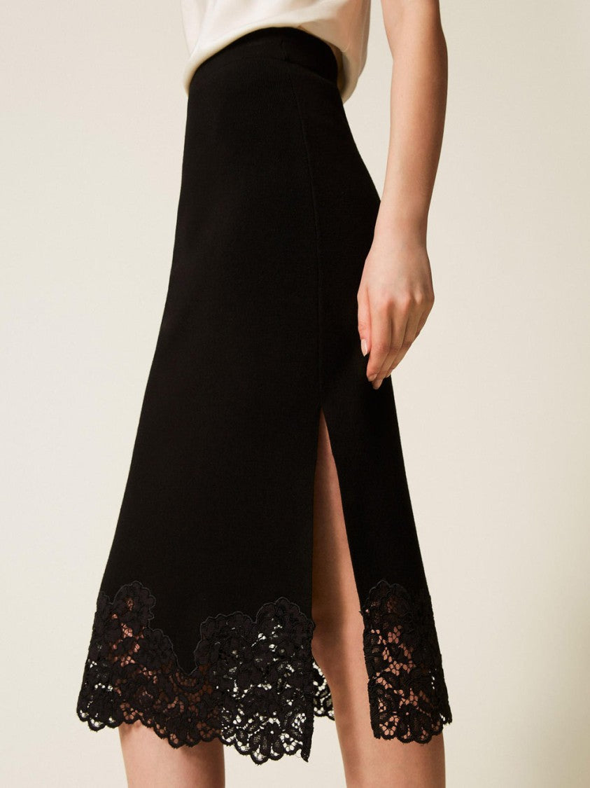 Twin-Set Tailored Neutrals Skirt With Clean Lines And Sophisticated Silhouette