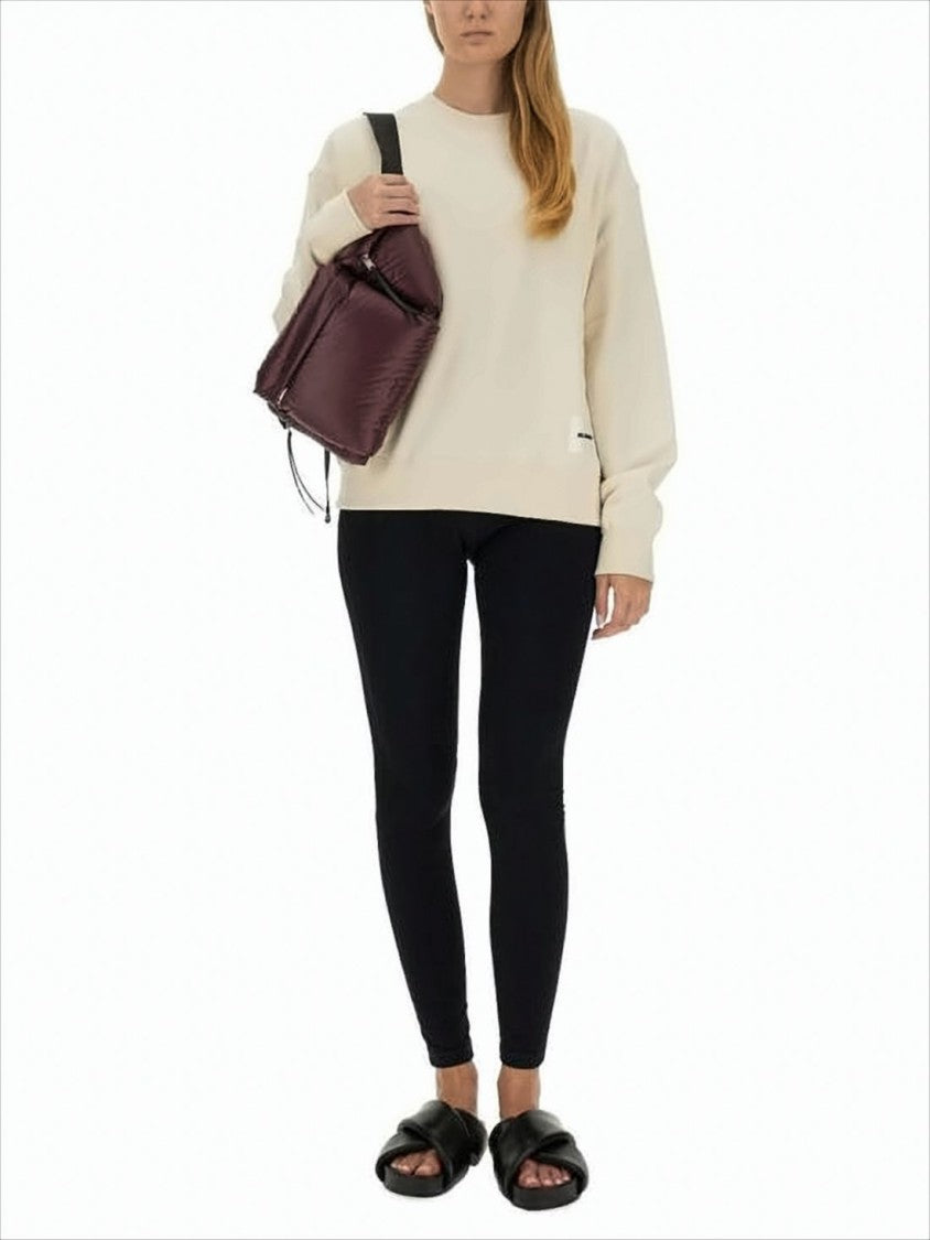 Jil Sander Relaxed Fit Crewneck Sweatshirt With Ribbed Cuffs