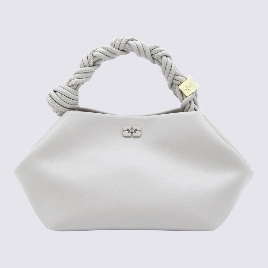 Ganni Oyster Grey Bou Small Top Handle Bag