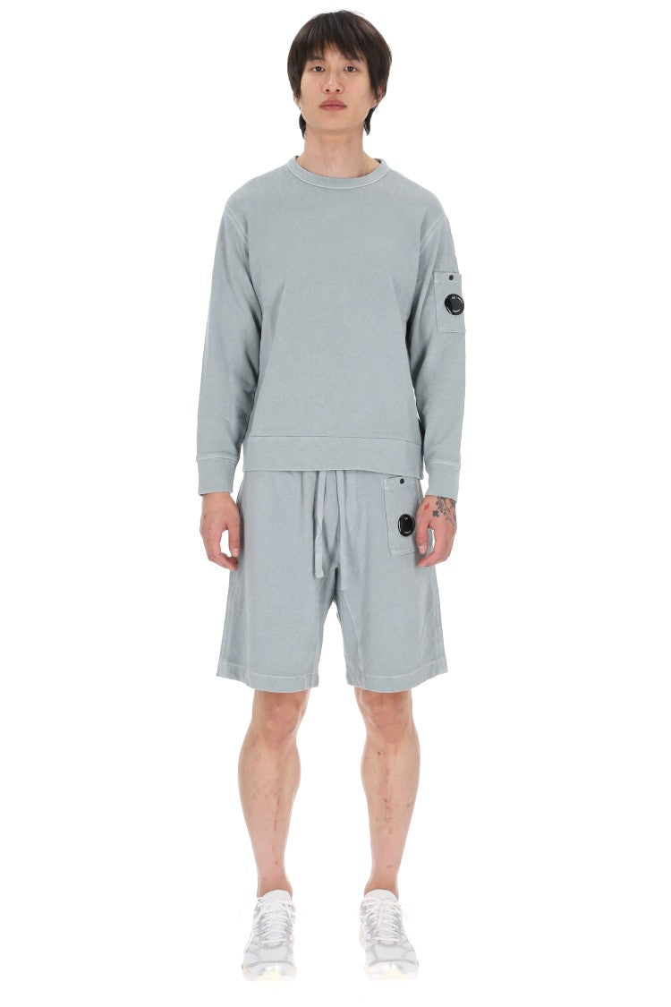 C.P. Company Blue Malfile Cotton Crewneck Sweater
