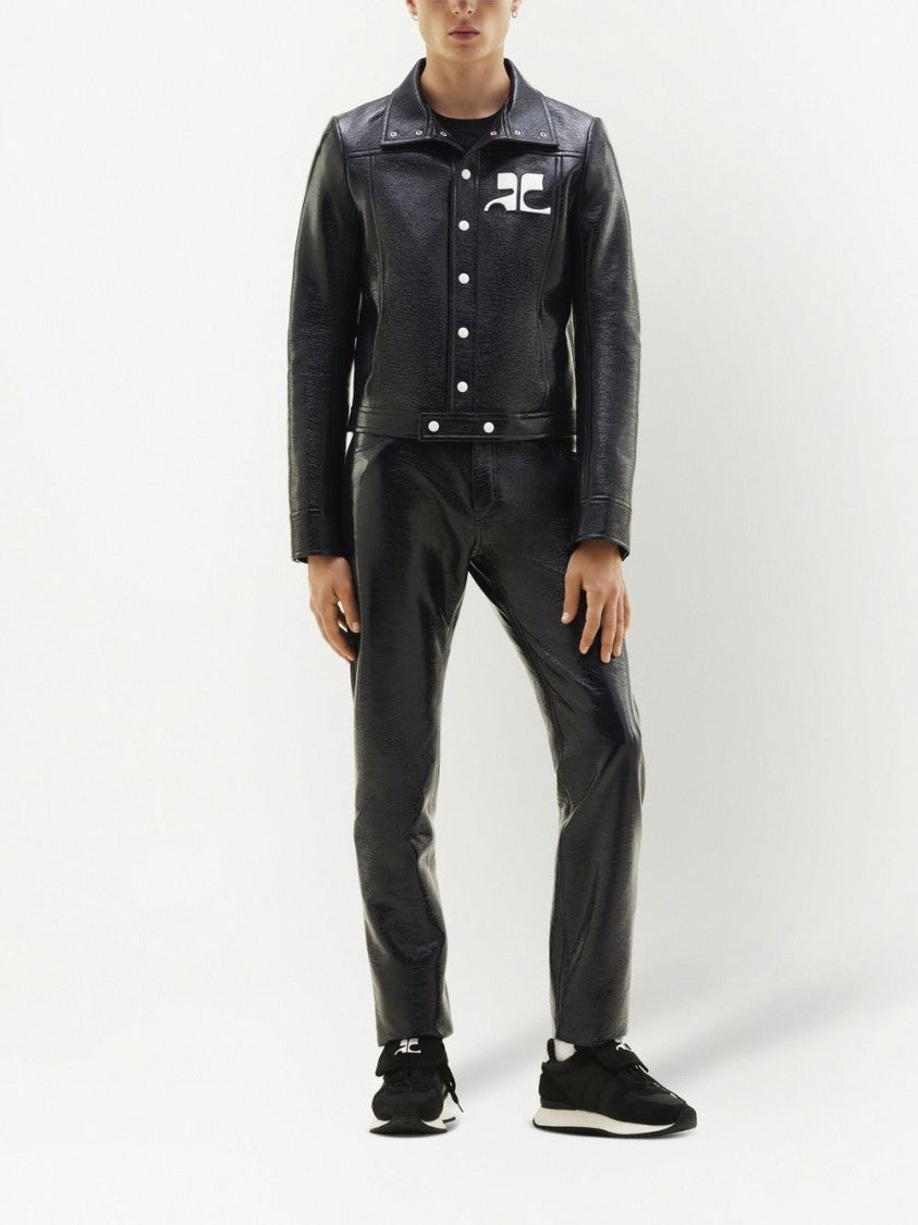 Courrèges Blue Silk And Nylon Zip Jacket