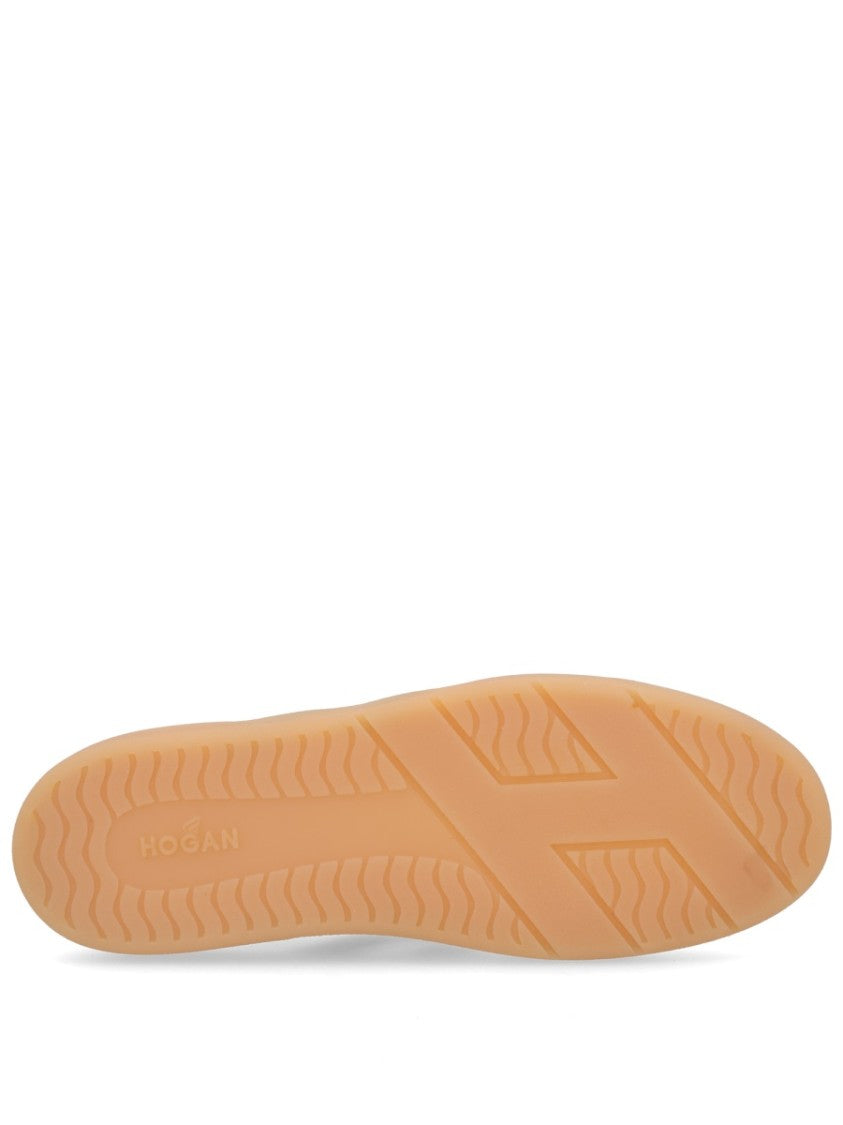 Hogan White Grey Suede Overlays Sneakers