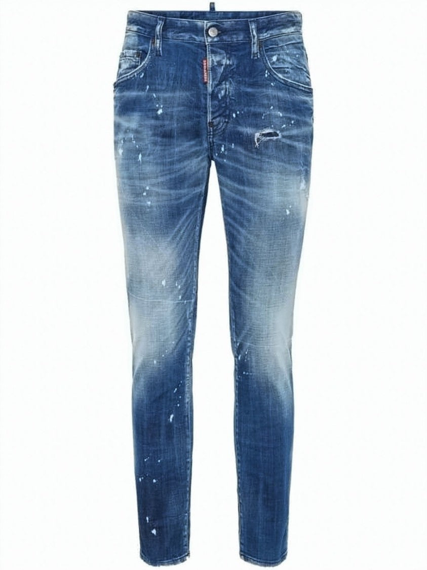 Dsquared2 Distressed Denim Pants With Slim Fit