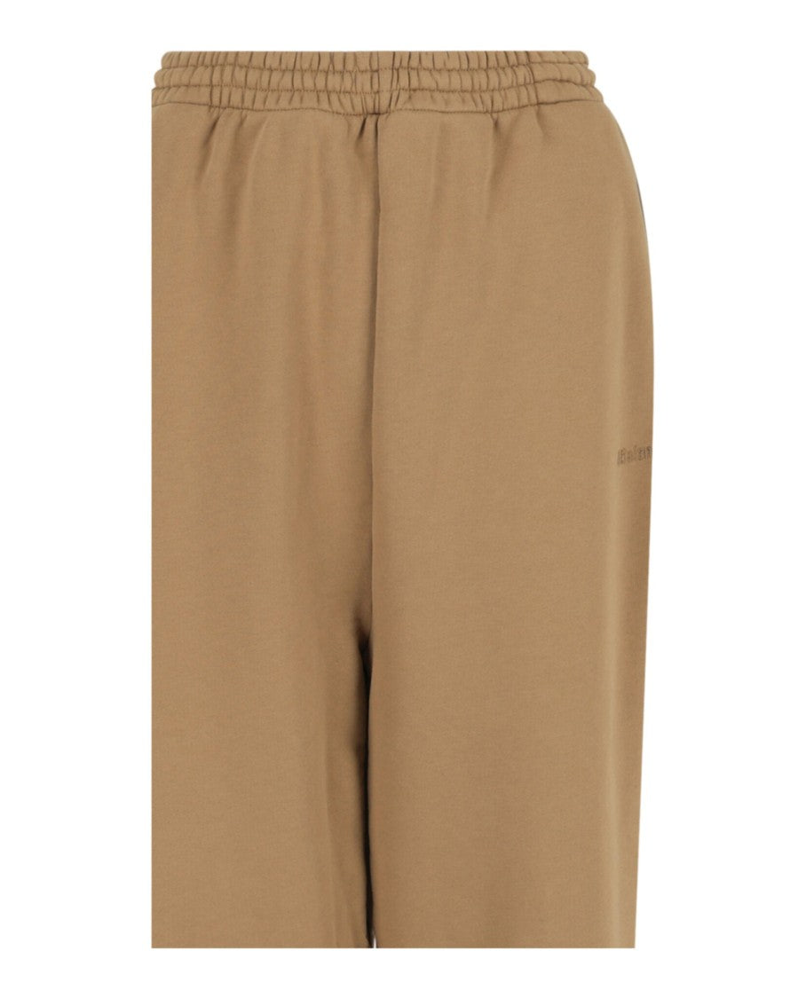 Balenciaga Wide-Leg Sweatpants With Embroidered Logo And Drawstring Waistband