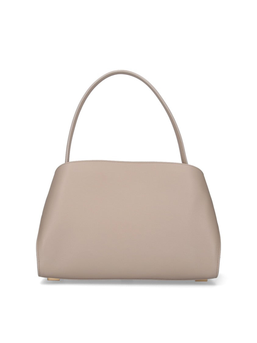 Ferragamo Cream Hug Soft Leather Shoulder Bag