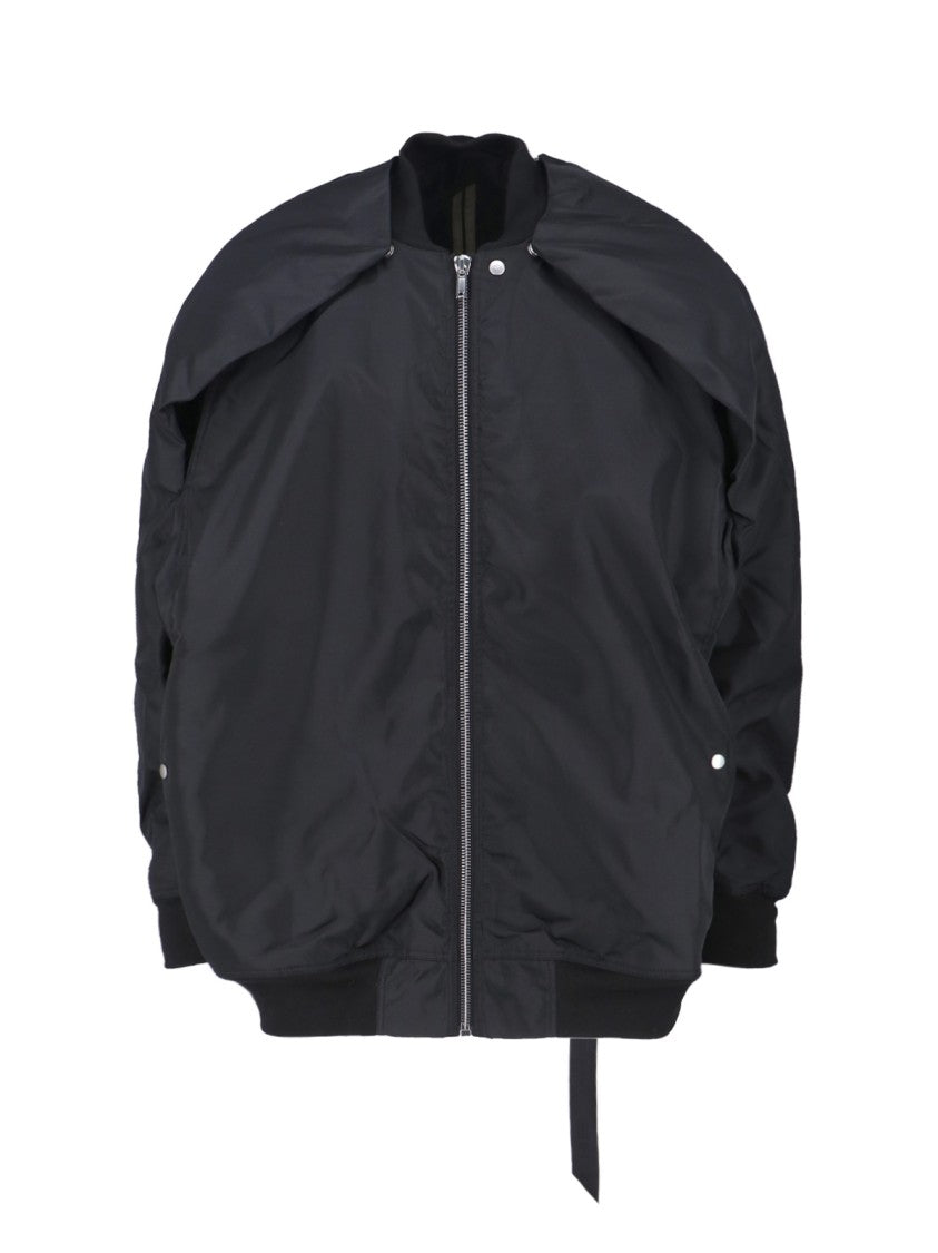 Drkshdw By Rick Owens Black Minimalist Jacket With Structured Silhouette