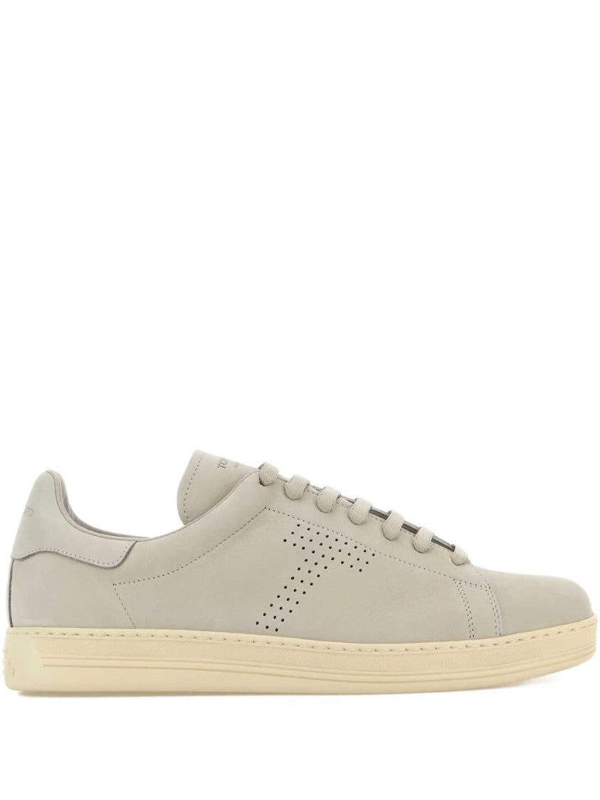 Tom Ford Low-Top Sneakers In Cream Suede