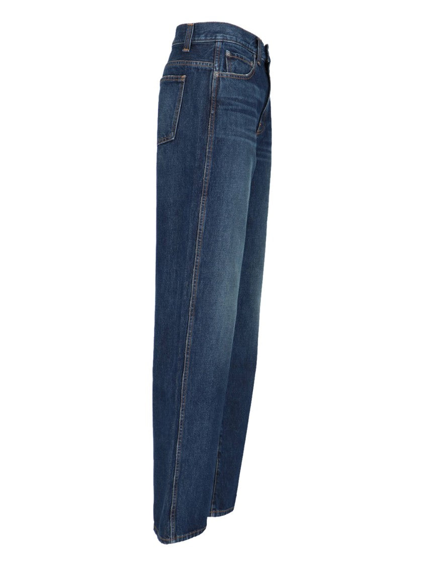 Khaite "Bonnie" Low-Waist Jeans – Blue
