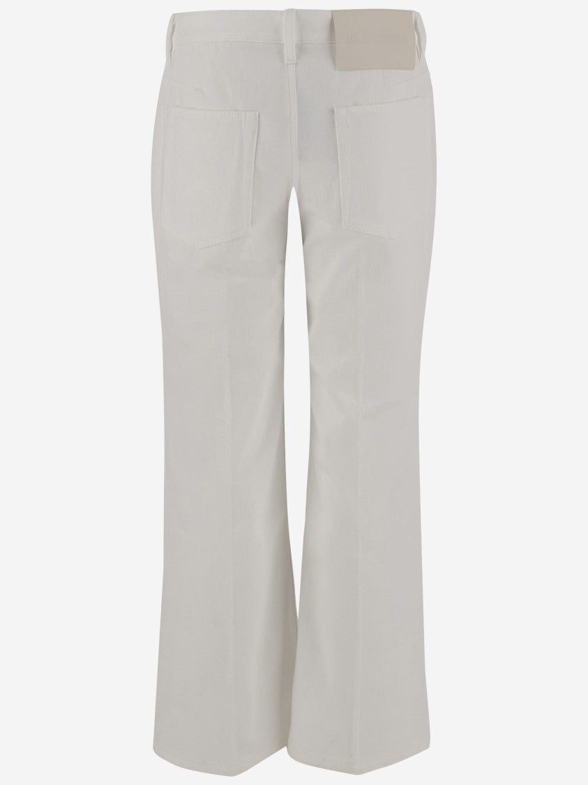 Jil Sander Cotton Denim Flare Jeans