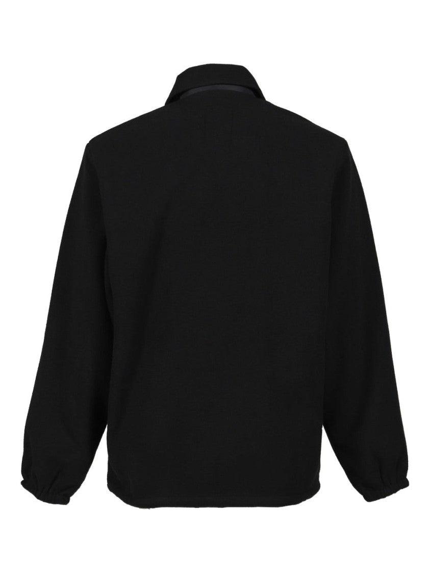 Gr10k Minimalistic Black Jacket With Zip Fastening And Turn-Down Collar