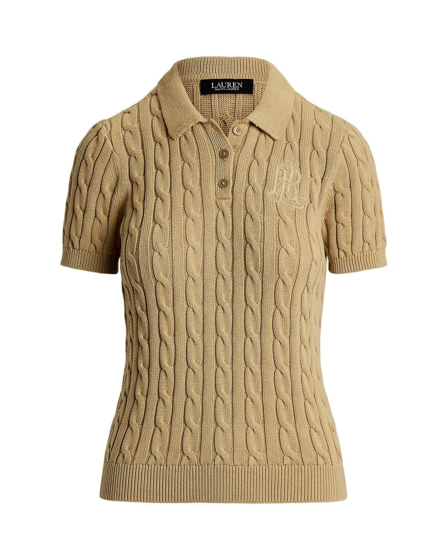 Lauren Ralph Lauren Natrissa Short Sleeve Cable Knit Pullover