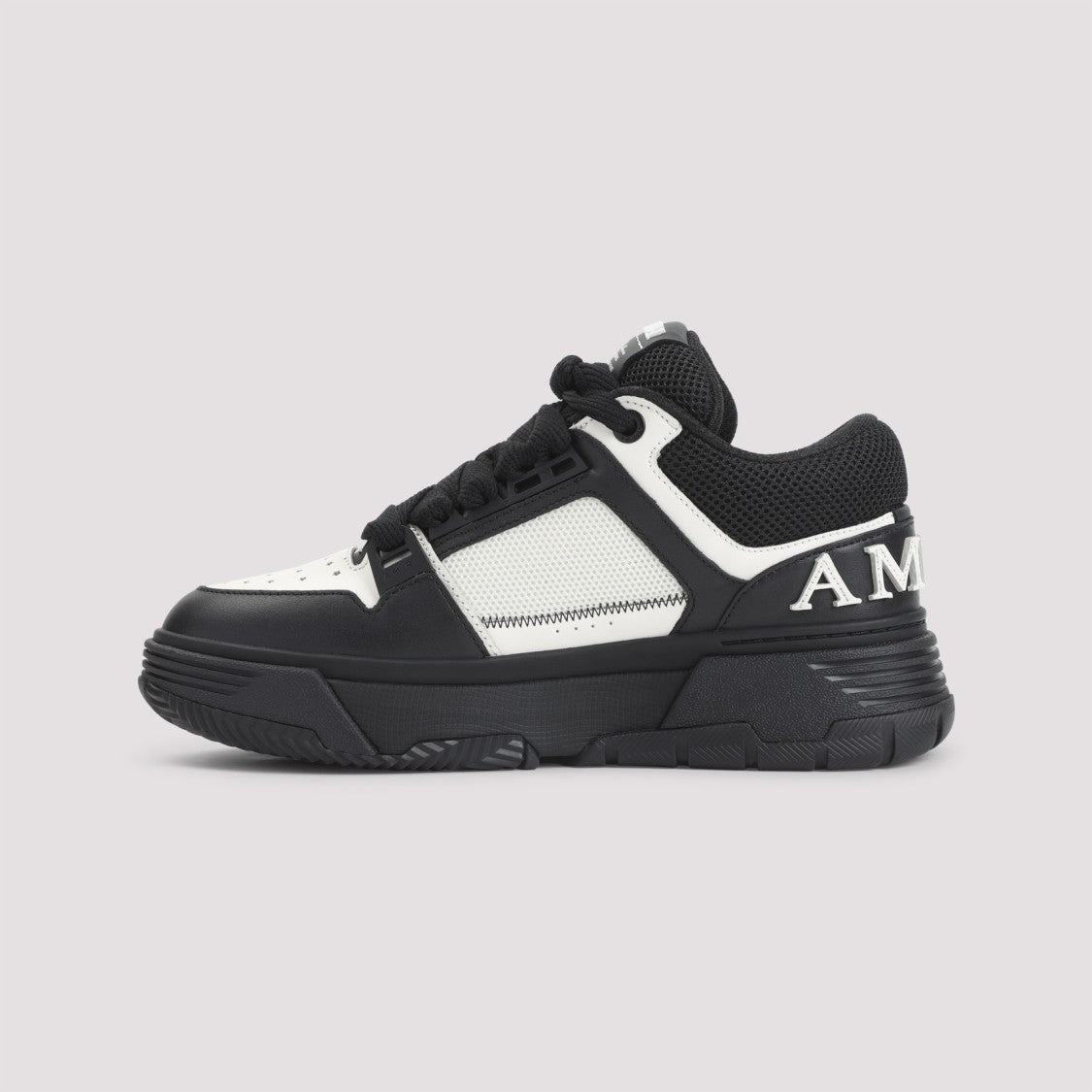 Amiri Premium Leather Sneakers With Bold Detailing And Breathable Mesh Panels