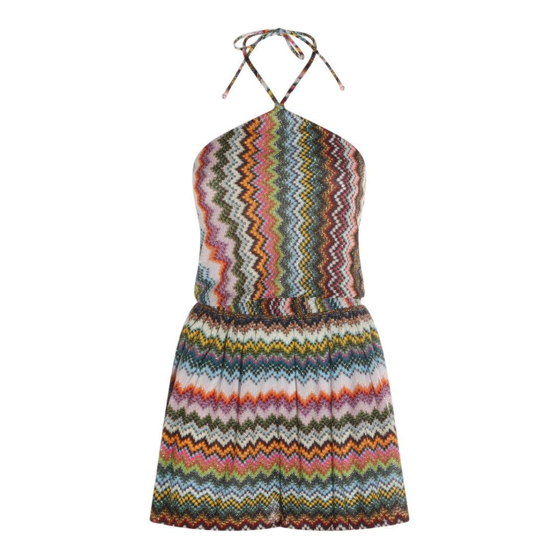 Missoni Zigzag Patterned Sleeveless Knit Dress