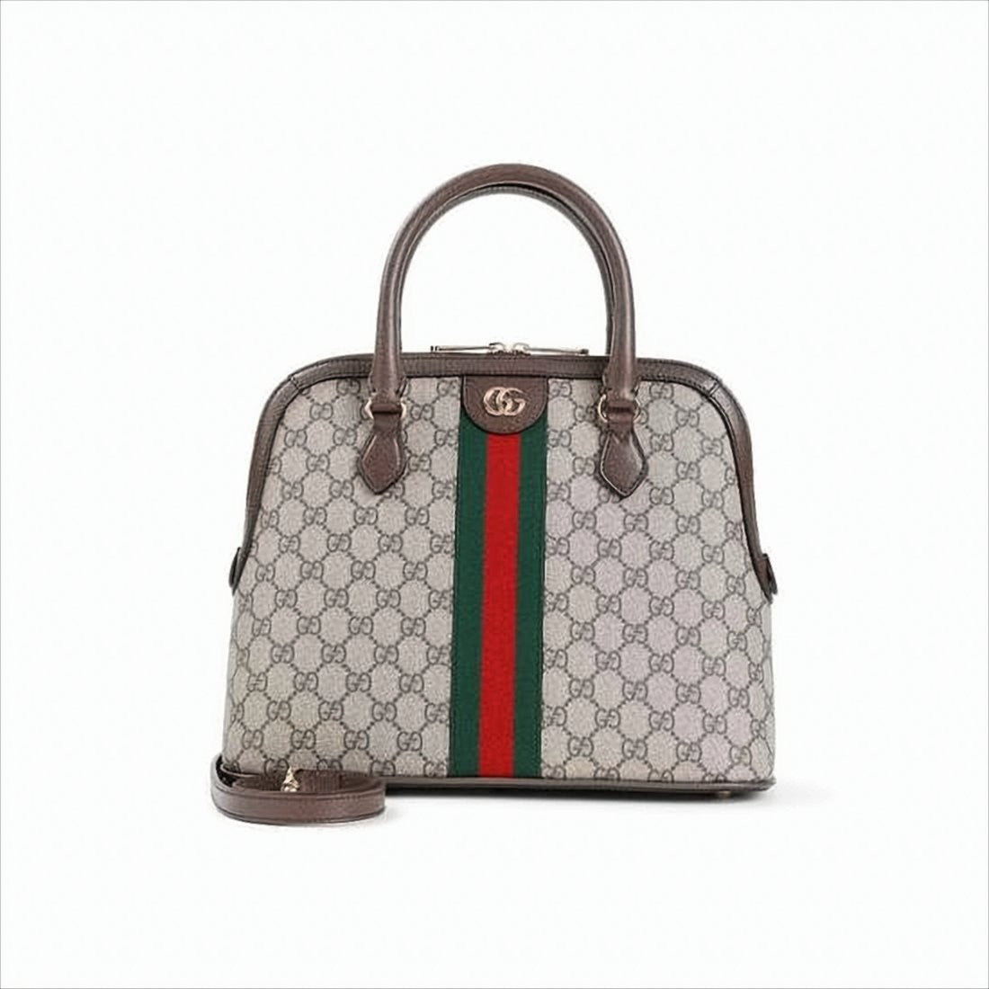 Gucci Structured Monogram Canvas Tote Bag
